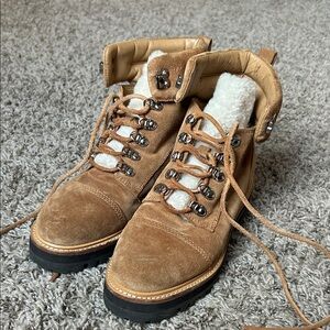 Marc Fisher Tan Suede Ankle Boots